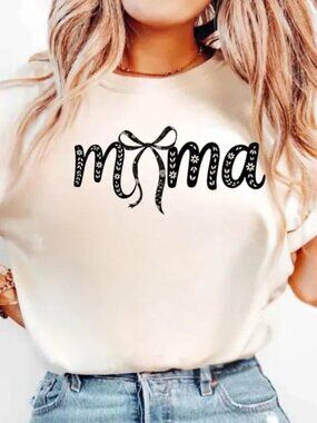 Bow Mama Shirt, Cute Mom Tee Floral, Mama Graphic Shirt, Mothers Day Gift